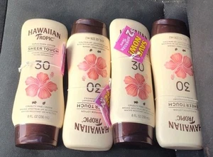 4 pack Hawaiian Tropic Sheer Touch SPF 30 Sunscreen Lotion island botanicals - Picture 1 of 1