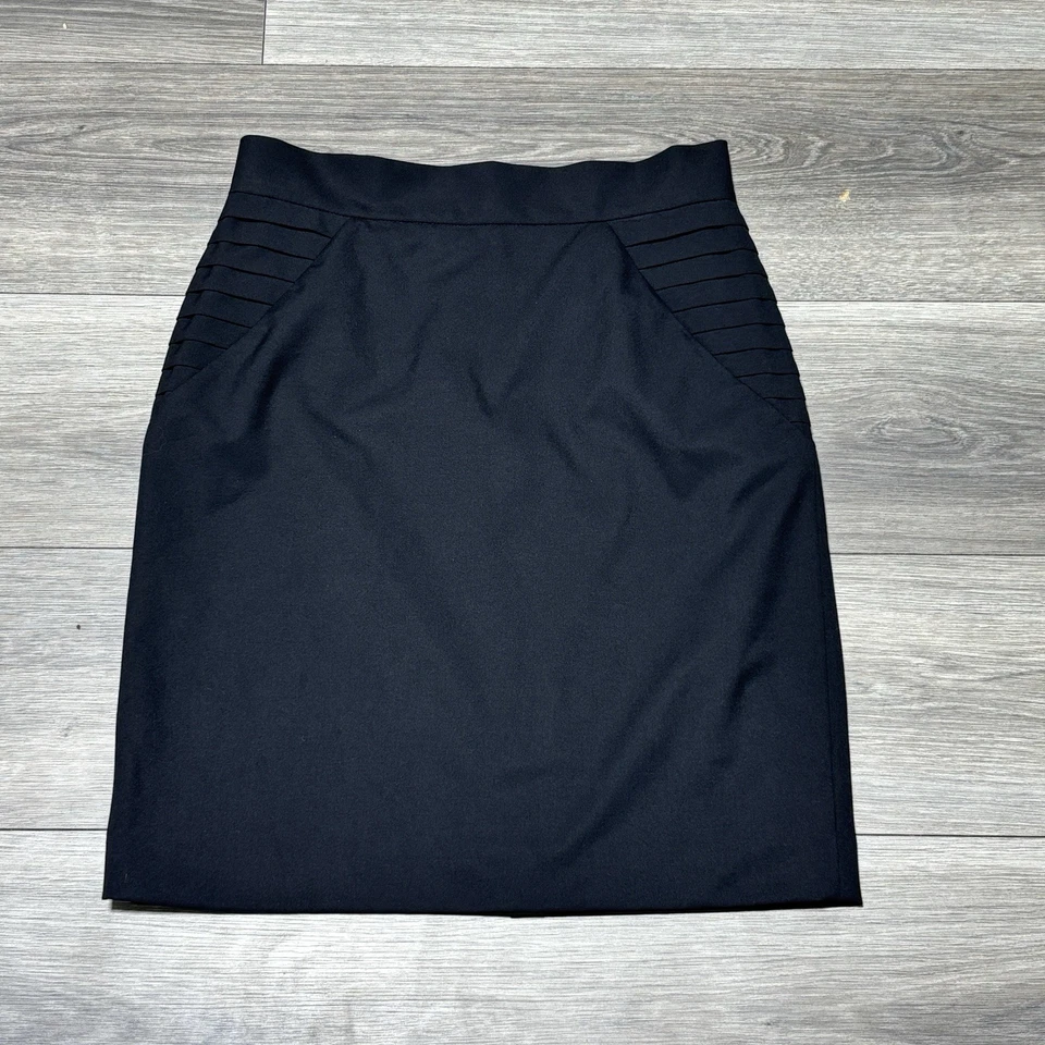 Falda lápiz negra para mujer Gianni Bini talla 4 forrada abertura trasera carrera oficina Foto 1 de 4