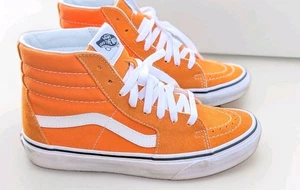 Vans Damen 7 Herren 5,5 Sk8-Hi Wildleder Canvas Sneaker Wüste Sonne Orange & True White - Bild 1 von 9