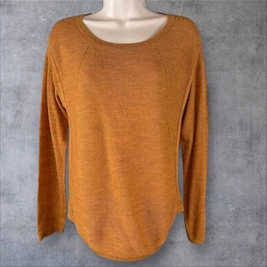 Eileen Fisher Womens Alpaca Sweater Petite S Burnt Orange Knit Scoop Neck (628) - Picture 1 of 12