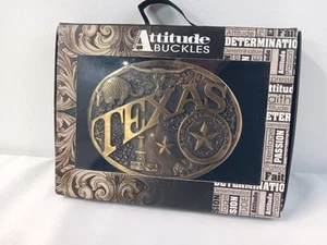 Montana Silversmiths Men's Texas State Heritage Attitude Belt Buckle New Open. - Picture 1 of 11