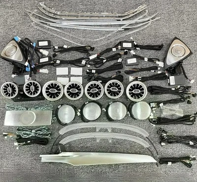 Juego COMPLETO de luces ambientales LED de ventilación de aire de 64 colores para Mercedes Benz Clase C W205 Foto 1 de 4