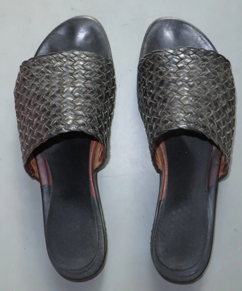 Vabeene Damen Schuhe Sandalen Leder Handgeflochten TUNDRA schwarz Rosi GR 42 - Bild 1 von 4