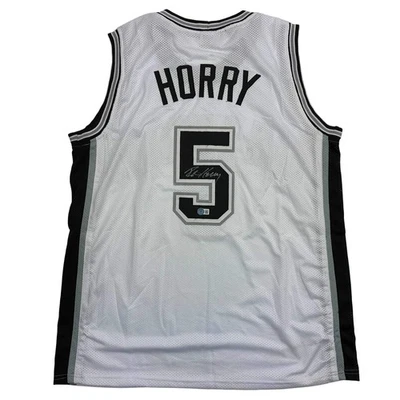 Autographed/Signed Robert Horry San Antonio White Jersey Beckett BAS COA - Image 1 of 4