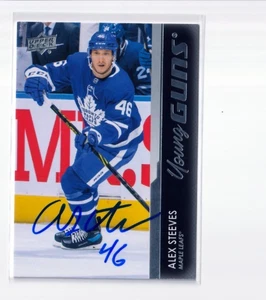 ALEX STEEVES autographed '21/22 TORONTO MAPLE LEAFS "Young Guns" rookie card - Bild 1 von 1
