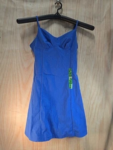 Mini Vestido Stradivarius AZUL TIRAS Y2K Vibes Talla Pequeña Nuevo con Etiquetas - Imagen 1 de 11