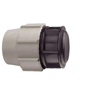 TAPPO RACCORDO A COMPRESSIONE FINE LINEA TUBO POLIETILENE PLASSON Ø 32-40-50 mm - Foto 1 di 2