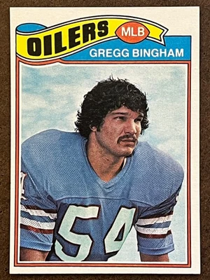 1977 Topps Football - #366 Gregg Bingham Oilers Near Mint NM (Set Break) - Image 1 of 4