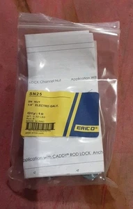 ERICO CADDY SN25 TUERCA SN 1/4" ELECTRO GALV, PACK DE 10 - Imagen 1 de 2