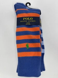 Polo Ralph Lauren Men's 2 Pack Multicolor Sock Size 10-13 New - Picture 1 of 2