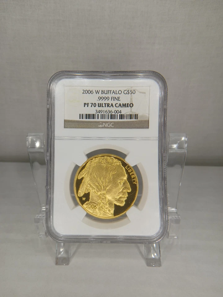2006 W $50 American Buffalo 1 Oz .9999 24kt Gold Proof Coin NGC PF70 Ultra Cameo - Image 1 of 4