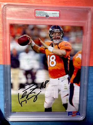 Peyton Manning Signed 8x10 Color Photo - PSA/DNA 10 GEM MINT AUTO !! WOW !! - Image 1 of 4