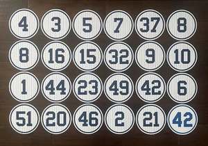 NEW YORK YANKEE STADIUM MONUMENT PARK RETIRED NUMBERS PHOTO POSTER TICKET JERSEY - Picture 1 of 2