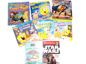 Boys 8 Book Lot (Starwars, Spongebob, Etc.) - Picture 1 of 18