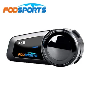 FX6 Motorcycle Bluetooth Headset Intercom 6 Riders Group Motorbike Helmet FM CVC - Picture 1 of 12