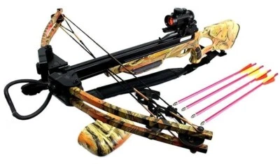 Ballesta compuesta de caza juego camuflaje ámbar 175 lb dibujar extremidad de fibra de vidrio Foto 1 de 4