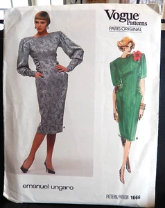 Vogue Patterns 1666 Paris Original emanuel ungaro size 8 uncut - Picture 1 of 2