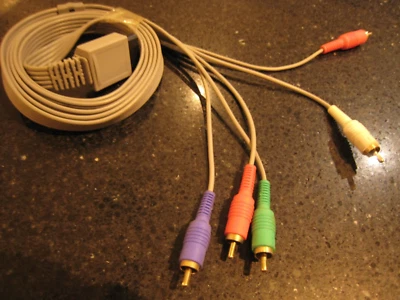 Nintendo Wii COMPONENT CABLE LEAD - Video +Stereo Audio - Best Quality AV Option - Image 1 of 4