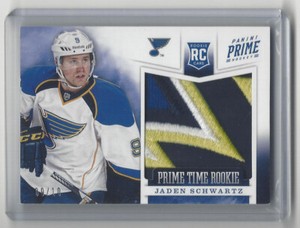Jaden Schwartz 2012-13 Prime /10 (Jersey #ed) RC Rookie Patch - Seattle Kraken