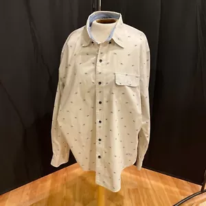 IZOD Saltwater Men's XL Print Long sleeve Button up - Picture 1 of 8