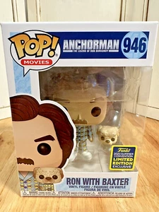 Funko Pop RON BORGOÑA con Baxter #946 SDCC 2020 compartido exclusivo Anchorman NUEVO - Imagen 1 de 9