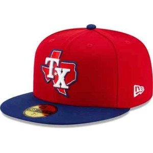 Authentic New Era MLB On-Field 59Fifty Fitted Cap Texas Rangers Blue/Red - Picture 1 of 2