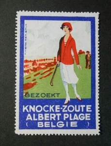 BELGIO ERINOFILI BEZOEKT KNOCKE-ZOUTE ALBERT PLAGE Vignette Mint no gum - Picture 1 of 1