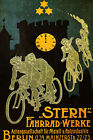 366828 Riding Stern Stars Bicycle Bike Cycle Berlin Vint Vintage Poster