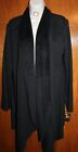 FRENCH LAUNDRY Ladies' XL CARDIGAN SWEATER (open-front; black w/ plush lining)