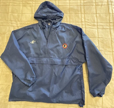 Chaqueta cortavientos con capucha atlética con logotipo para hombre grande golf jóvenes eslabones equipo de Indiana Foto 1 de 4