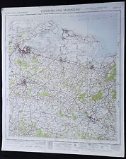 1946 Ordnance Survey Antique Map Kent - Maidstone, Chatham, Ashford & Faversham