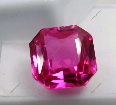 Extremely Rare Pink Sapphire Radiant Cut 10 Ct NATURAL CERTIFIED Loose Gemstone - Image 1 of 4