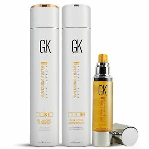 GK HAIR Balancing Shampoo and Conditioner 300ml Free Argan Oil Hair Serum 50ml