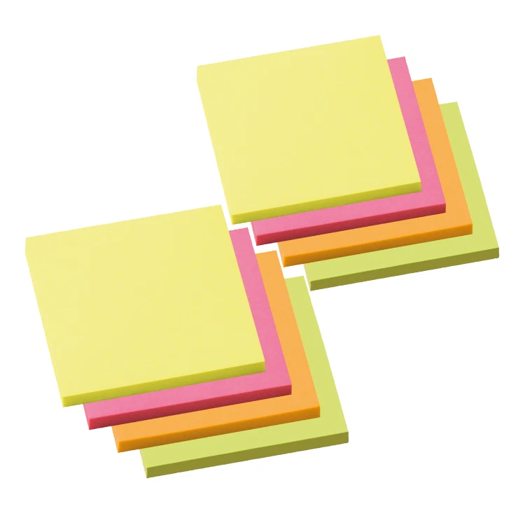 SOENECKEN 8x 100 Haftnotizen Notizzettel Klebezettel Soennecken 75x75mm neon bunt 5836