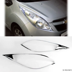 2011+ Spark Chrome HEAD Light Lamp Cover Molding Trim Car K-963 - Picture 1 of 6