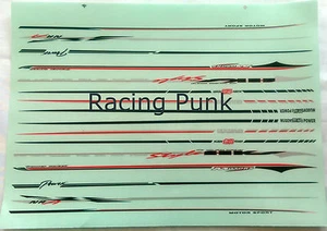 1/10 RC Racing Drift Motor Power Car Body Shell Stripes Part Decals Sticker A018 - Picture 1 of 1