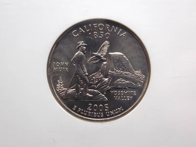 2005 "P" State CALIFORNIA Washington SMS Quarter 25c NGC MS68 #001 GEM BU ECC&C - Image 1 of 4