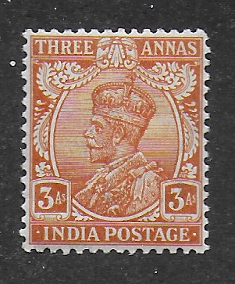 India, 1911, 3a orange-brown, SG172; Sc86, mint hinged. - Image 1 of 1
