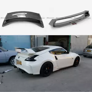 Spoiler alerón trasero labio ala de fibra de carbono para Nissan Fairlady 370z Z34 09-17 - Imagen 1 de 18