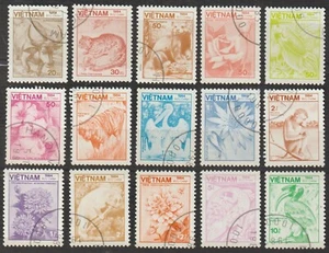 1984 Vietnam Stamps Flora and Fauna # 1464-1478 Cto Never Hinged - Picture 1 of 1