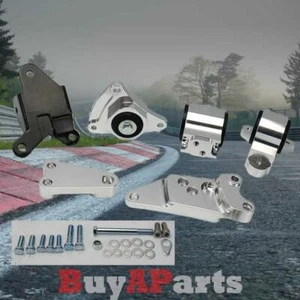 Polished Billet Aluminum Engine Motor Swap Mount Kit For Acura RSX 2002-2006 DC5 - Picture 1 of 2