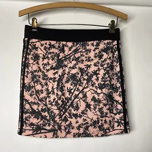 Adidas Originals XS Extra Small The Three Stripes Skirt Pink Floral Leaf Print - Picture 1 of 5