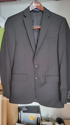 Chaqueta Blazer Traje Ryan Seacrest 36R Para Hombre Negro Calce Moderno Foto 1 de 4