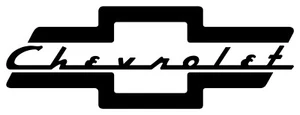 Custom Chevrolet Bowtie With Script Word Vinyl Decal Multiple Colors and Sizes - Picture 1 of 27