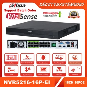Dahua Original 16CH 16POE WizSense AI NVR5216-16P-EI Face Recognition SMD Plus - Picture 1 of 9
