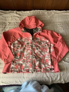 DICKIES performance System 2XL  lined Zip Up Pink Camo Hoodie Canvas Jacket - Picture 1 of 16