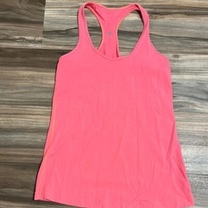LULULEMON RACER BACK PINK STRETCH TANK TOP YOGA FITNESS Women’s Sz. 8 - Imagen 1 de 6