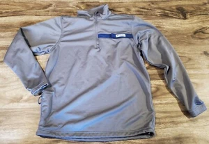 Columbia PFG Hombre Pequeña 1/4 Cremallera Gris Chaqueta Pullover Omnishield - Imagen 1 de 7