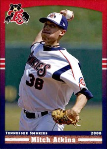 2008 Tennessee Smokies Grandstand #1 Mitch Atkins Browns Summit North Carolina 