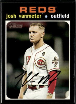 2020 Topps Heritage Josh VanMeter Cincinnati Reds #105  3 Card Lot - Image 1 of 2